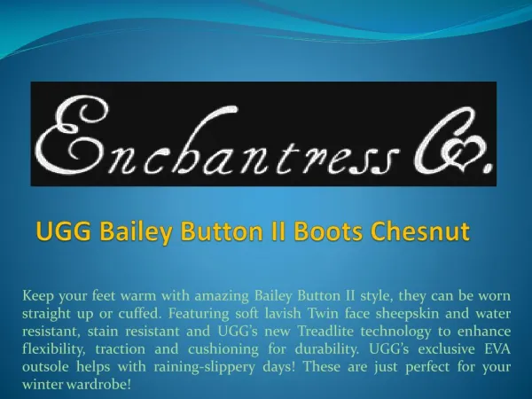 UGG Bailey Button II Boots Chesnut