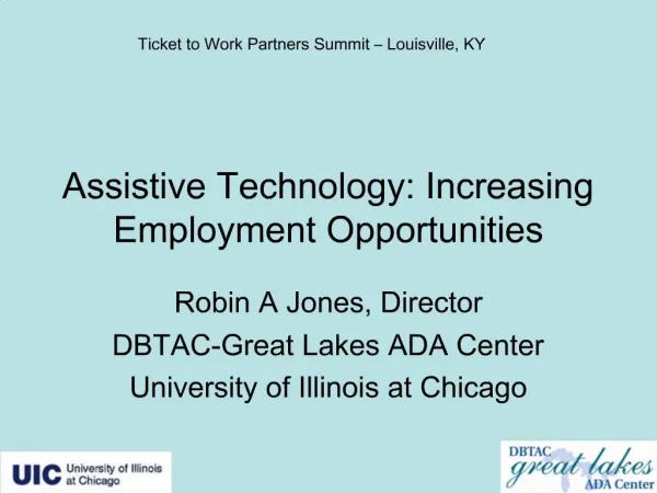 Assistive Technology: Increasing Employment Opportunities