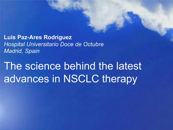 The science behind the latest advances in NSCLC therapy