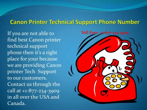 Printer Support:Canon printer technical support phone number