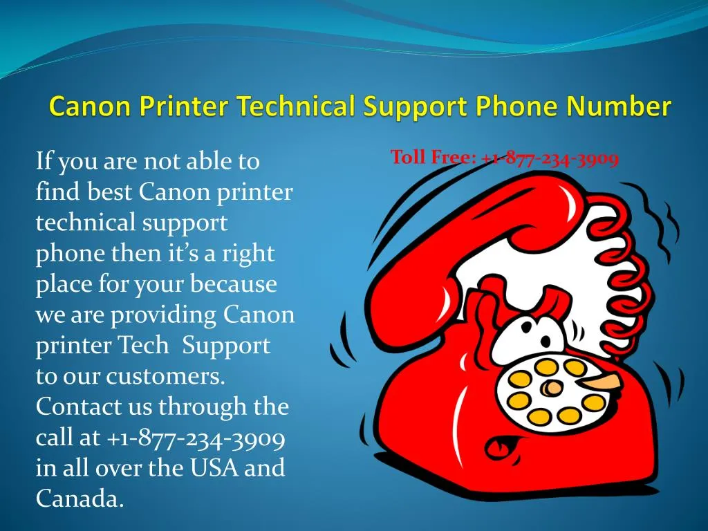 canon printer technical support phone number