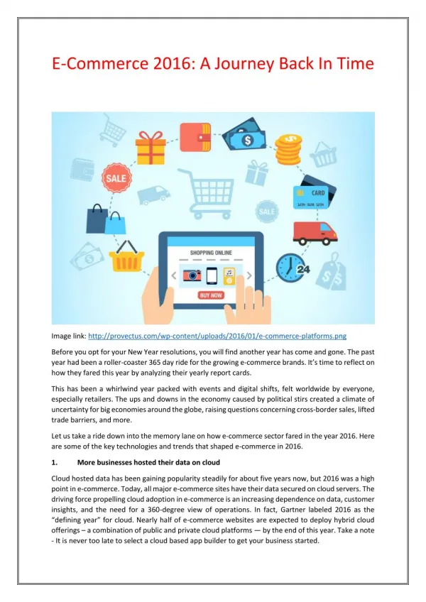 E-Commerce 2016: A Trip Back In Time