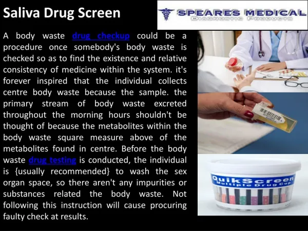 Saliva Drug Screen