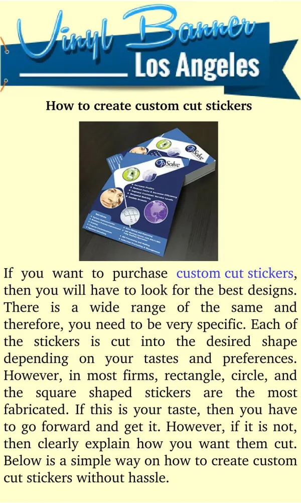 How to create Custom cut Stickers