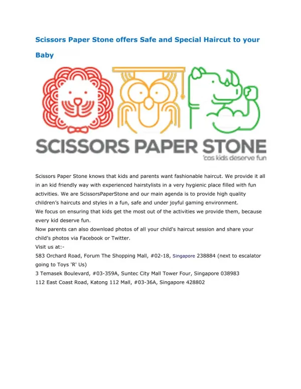 Scissors Paper Stone offers super cool haircut in Singapore