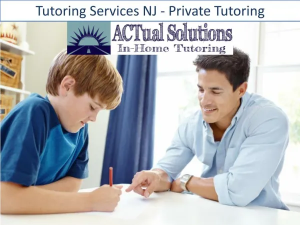Tutoring Services NJ - Private Tutoring