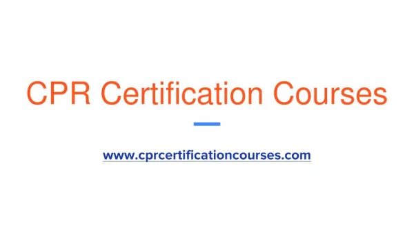 Online CPR Certification For Healthcare Providers