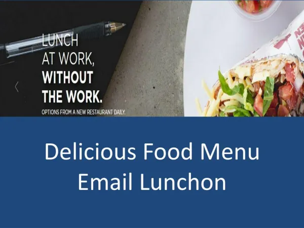 Delicious Food Menu Email Lunchon
