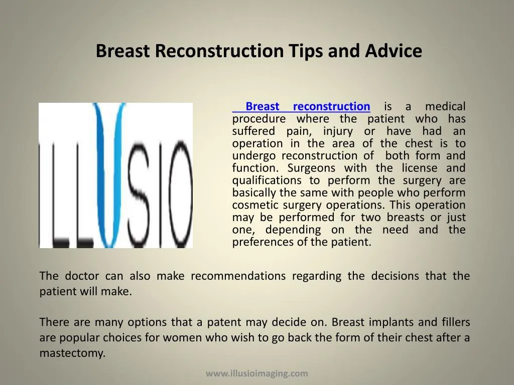 breast reconstruction tips and advice