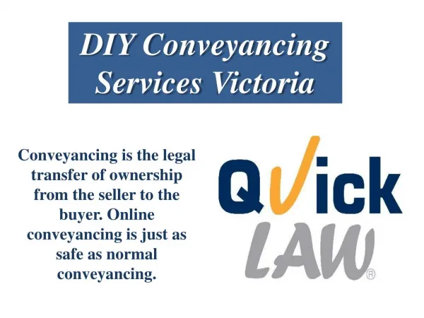DIY Conveyancing Services Victoria