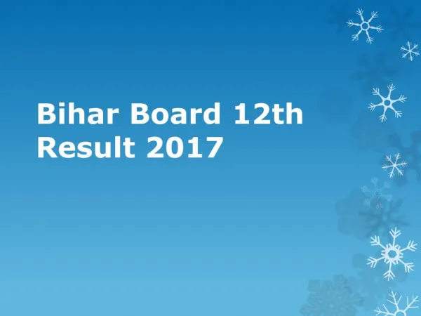 Bihar Board 12th Result 2017