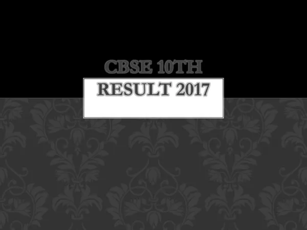 CBSE 10th Result 2017