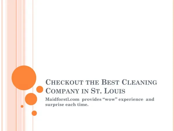 maidforstl.com as the best cleaning company in St. Louis