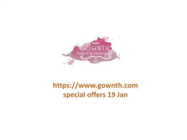 www.gownth.com special offers 19 Jan