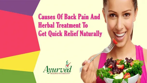 Causes Of Back Pain And Herbal Treatment To Get Quick Relief Naturally