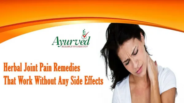 Herbal Joint Pain Remedies That Work Without Any Side Effects