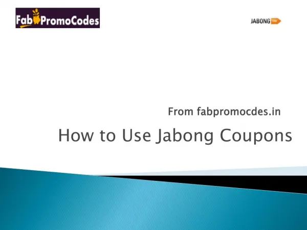 How to use Jabong Coupons