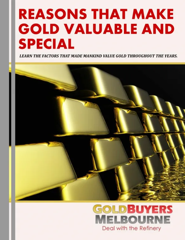 The Edge of Gold Over Other Metals