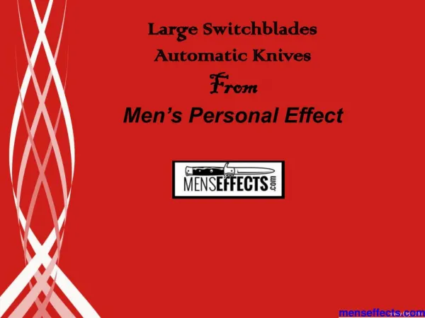 Large Switchblades Automatic Knives from Mens Personal Effect