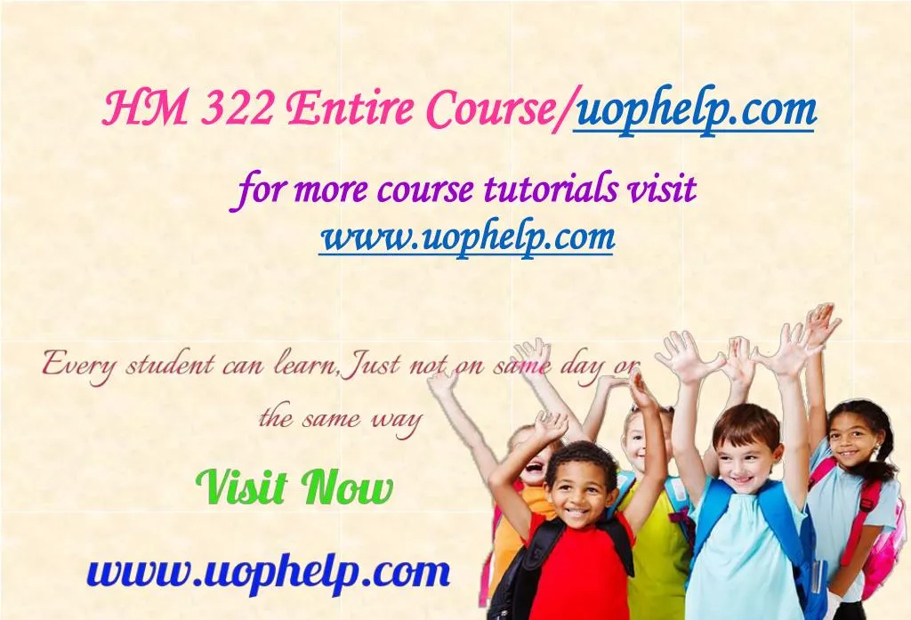 hm 322 entire course uophelp com