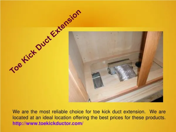 Toe Kick Duct Extension