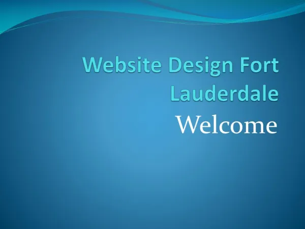 Web Design Fort lauderdale