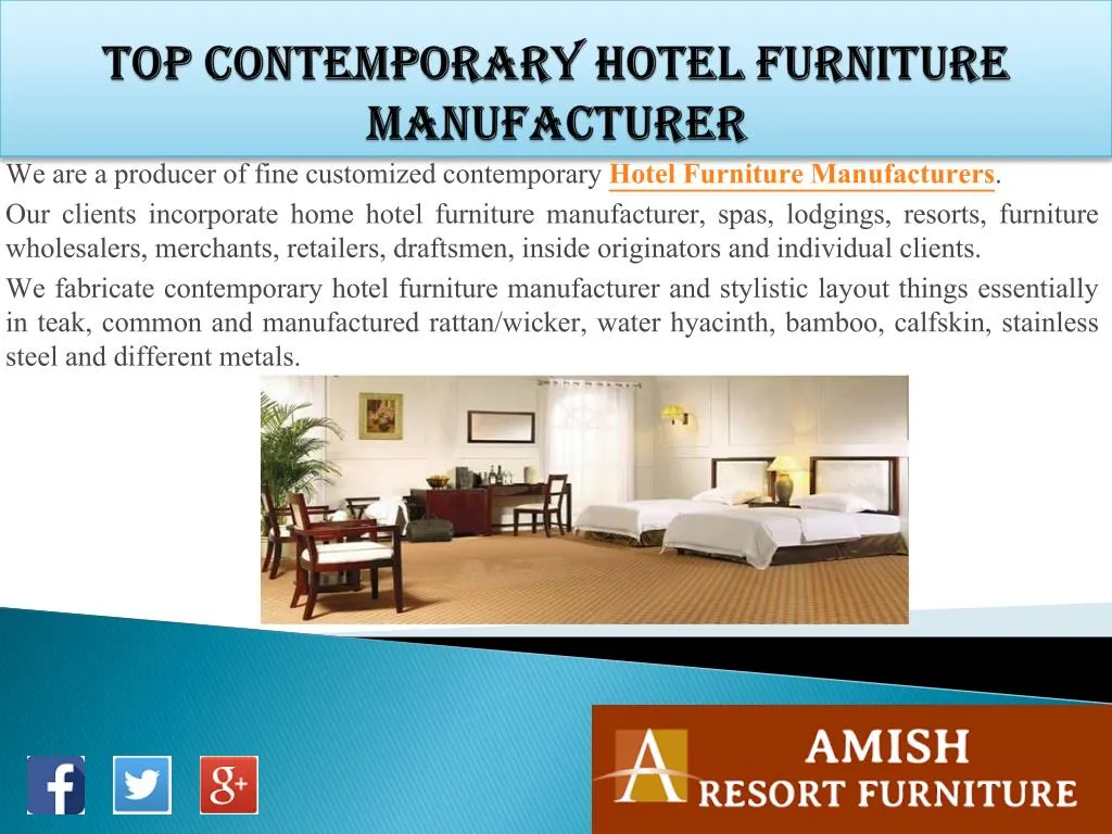 top contemporary hotel furniture manufacturer