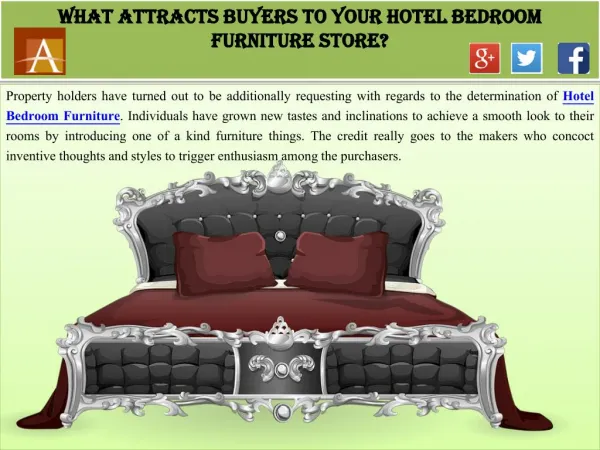 What Attracts Buyers to Your Hotel Bedroom Furniture Store?
