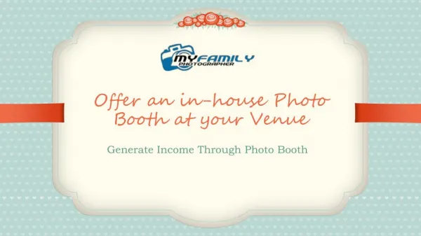Offer an in House Photo Booth at your Venue