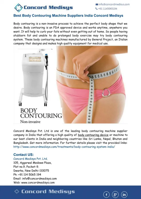 Best Body Contouring Machine/Device Suppliers India