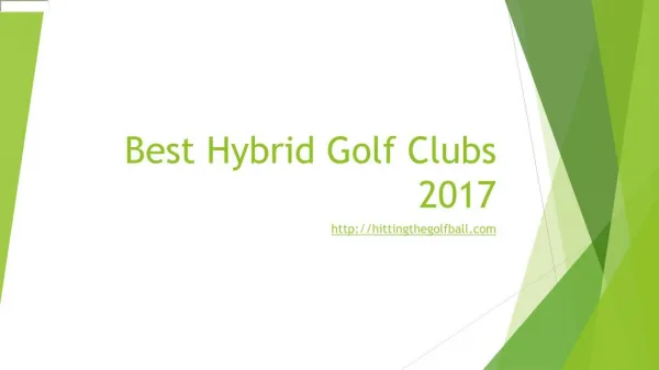 best hybrid golf clubs