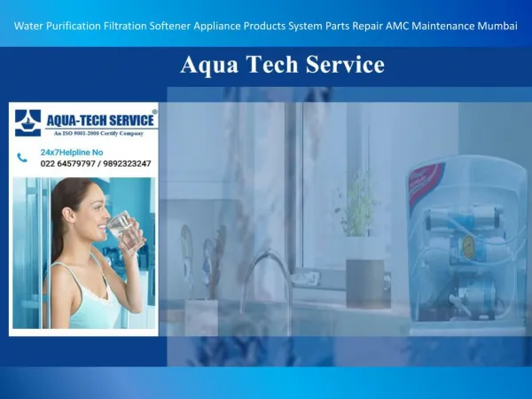 Water Purification Filtration Softener Appliance Products System Parts Repair AMC Maintenance Mumbai