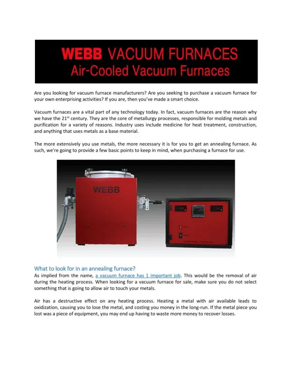 Why You May Need A Vacuum Sintering Furnace