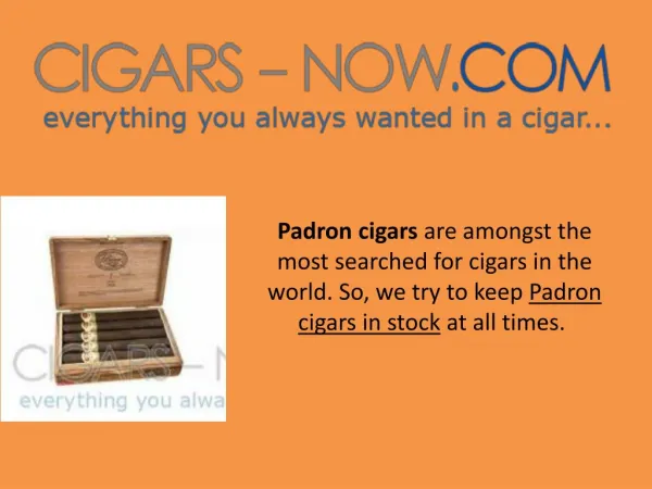 Buy Padron Cigars At Wholesale Prices