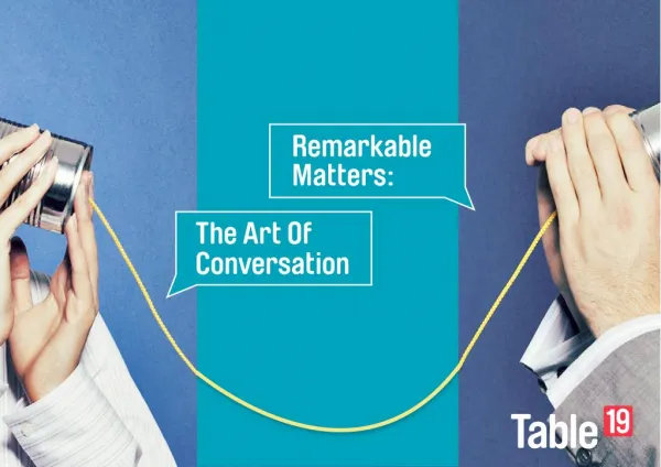 Remarkable Matters: The Art of Conversation
