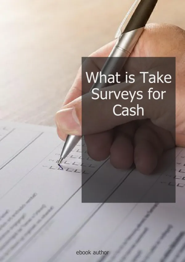 What is Take Surveys for Cash