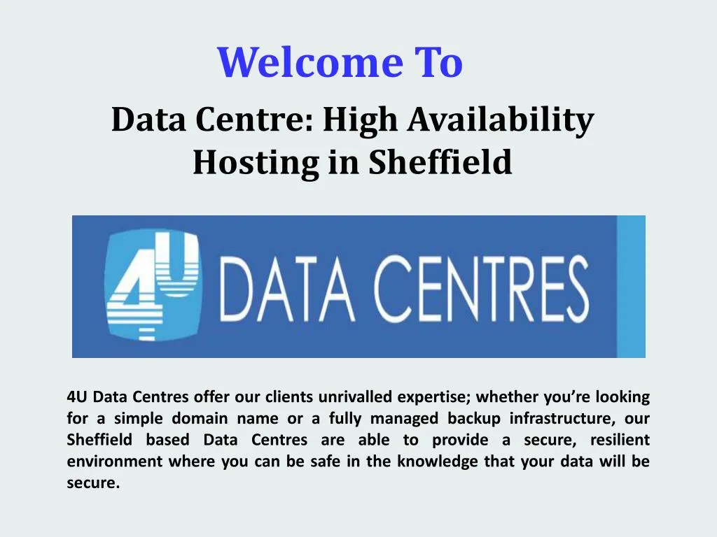 data centre high availability hosting in sheffield