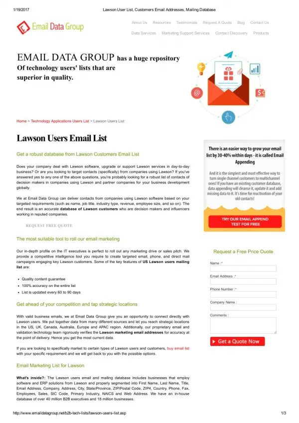 Lawson Users Email Directory