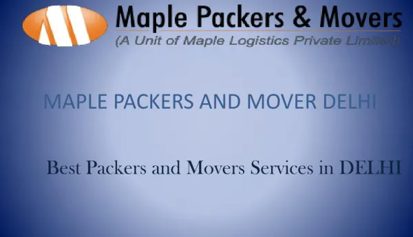 Packers and Movers - Maple Packers & Movers