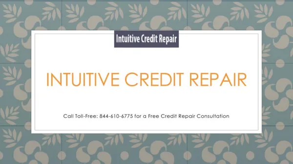 Intuitive Credit Repair