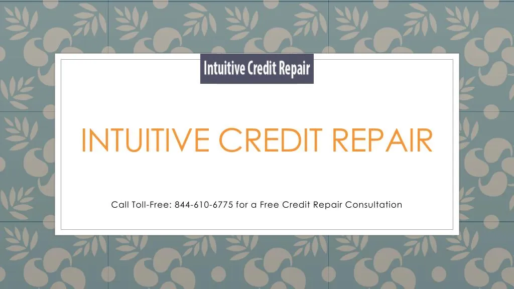 intuitive credit repair