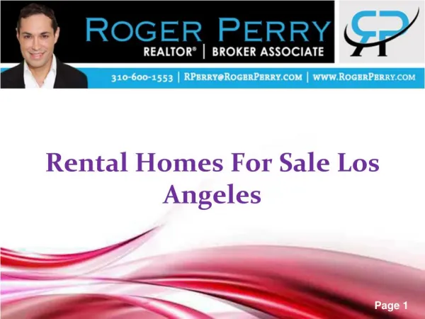 Rental Homes For Sale Los Angeles