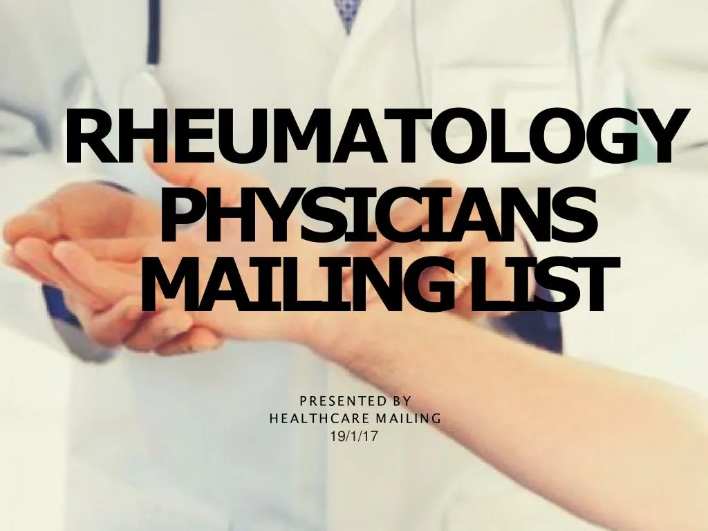 rheumatology physicians mailing list