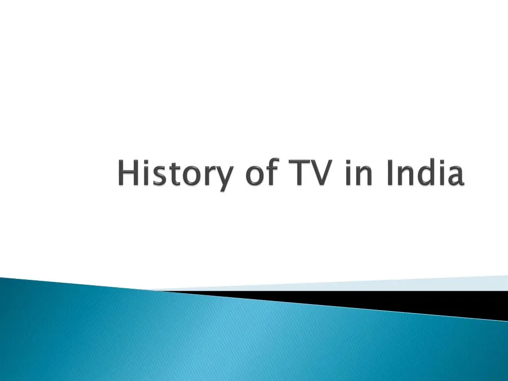 history of tv in india