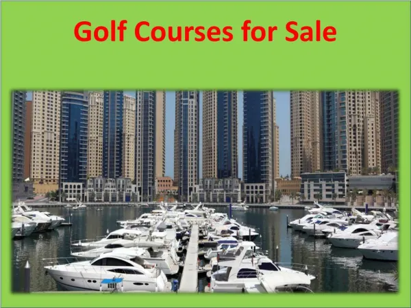 Golf Courses for Sale