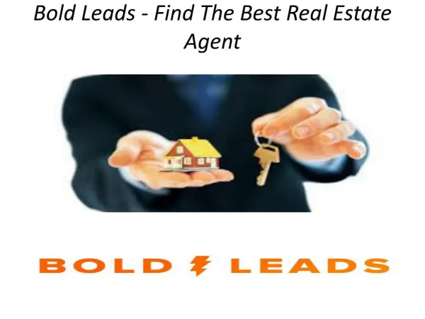 Bold Leads - Find The Best Real Estate Agent