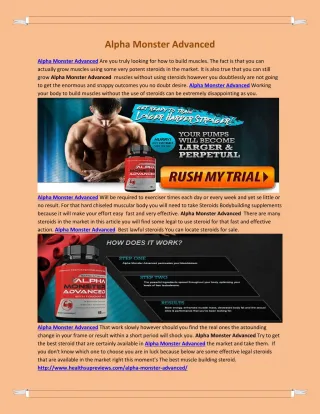Alpha Monster Advanced - slide 1