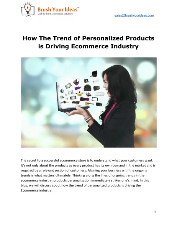How The Trend of Personalized Products is Driving Ecommerce Industry