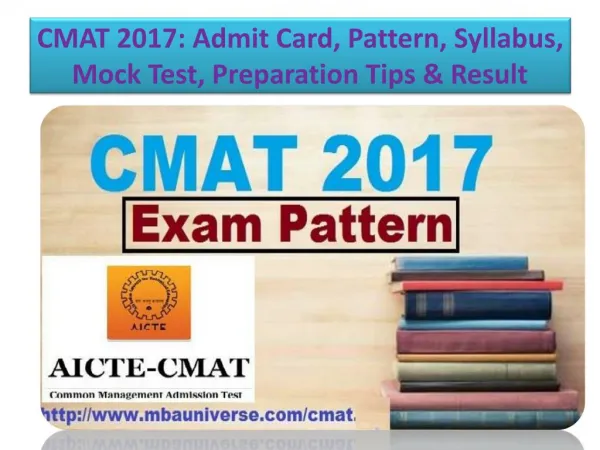 CMAT 2017: Admit Card, Pattern, Syllabus, Mock Test, Preparation Tips & Result