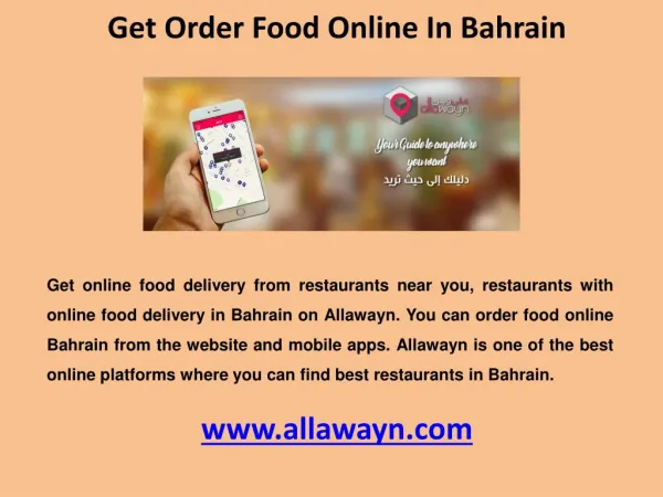Get Order Food Online In Bahrain